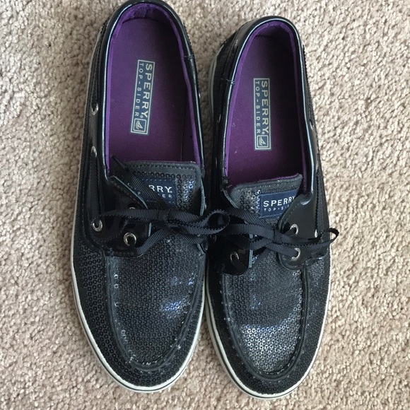 SOLD ON Ⓜ️- Black sequin sperrys - Picture 3 of 6